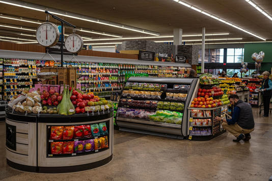 Shoppers at an Albertsons Cos. brand Safeway grocery store in Scottsdale, Arizona, US, on Wednesday, Jan. 3, 2024. Albertsons Cos. is scheduled to release earnings figures on January 9.