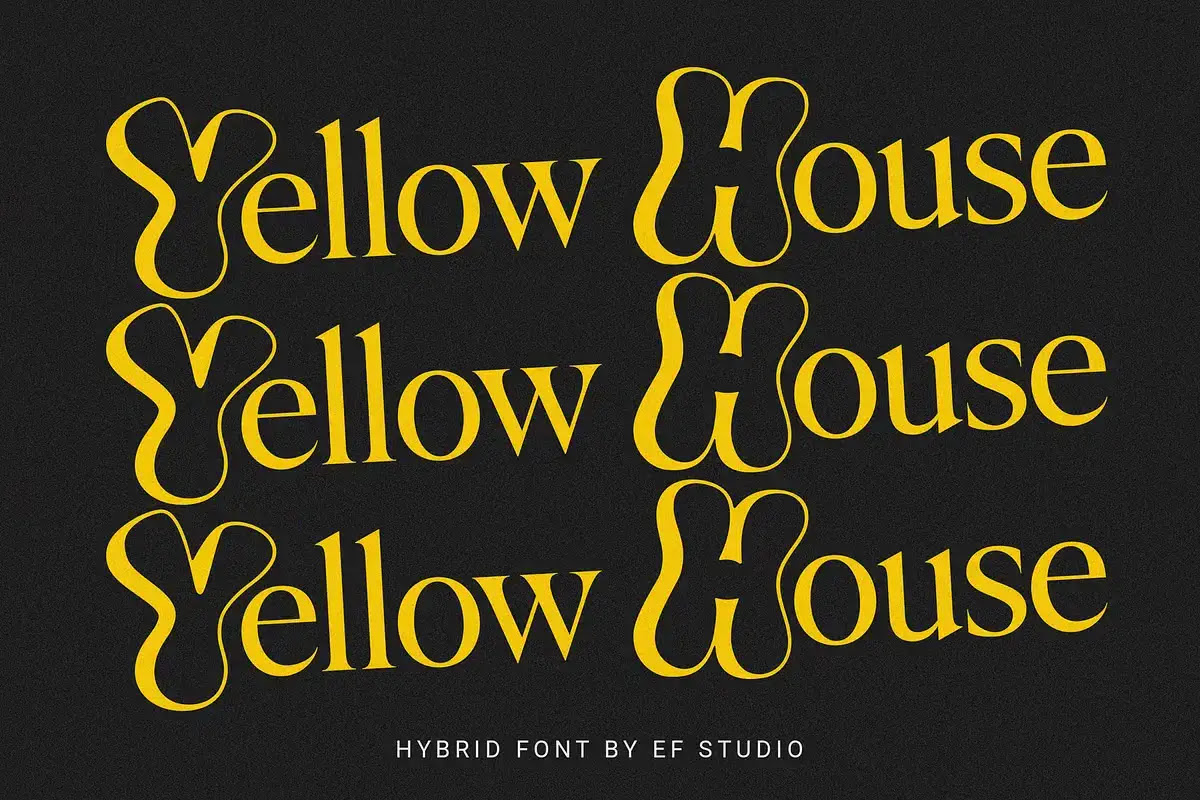 Yellow House | Hybrid Font

