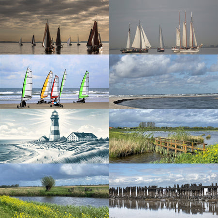 Set &#39;Water&#39; ansichtkaarten, 8 stuks