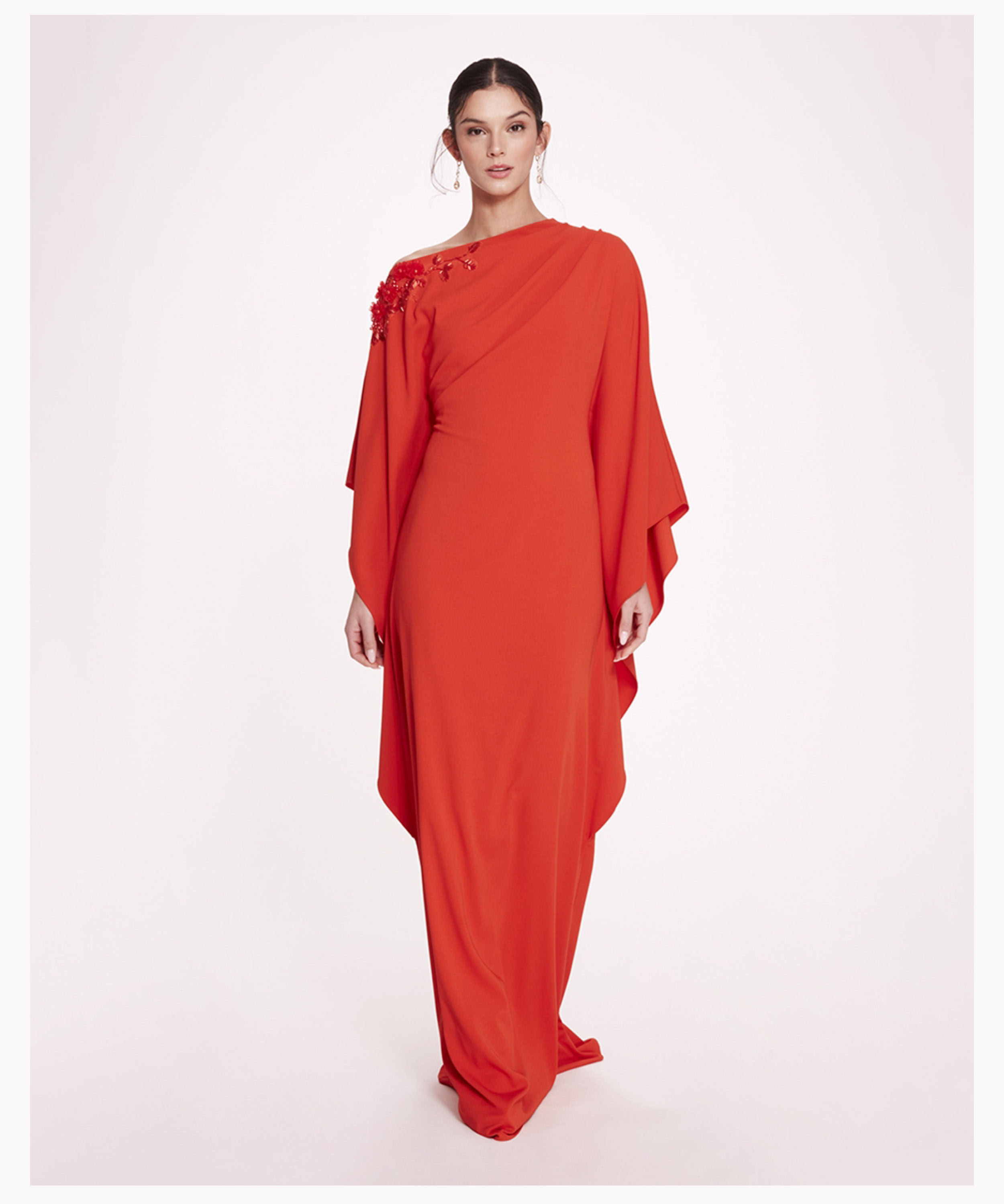 Embroidered Draped Kaftan