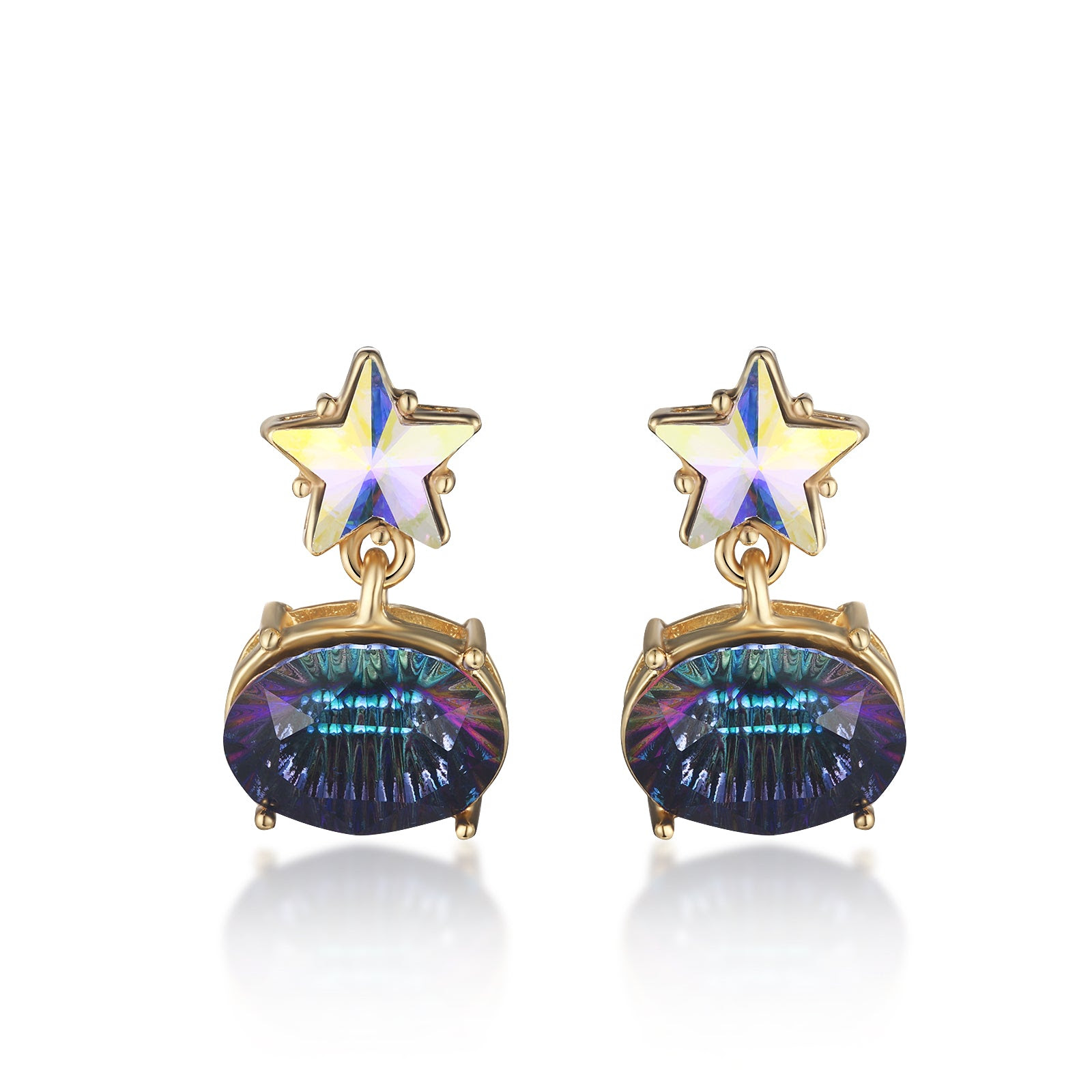 Image of Celestial Crystal Star Earrings