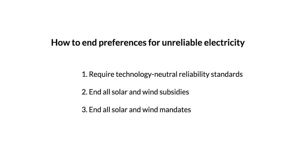 End preferences for unreliable electricity
