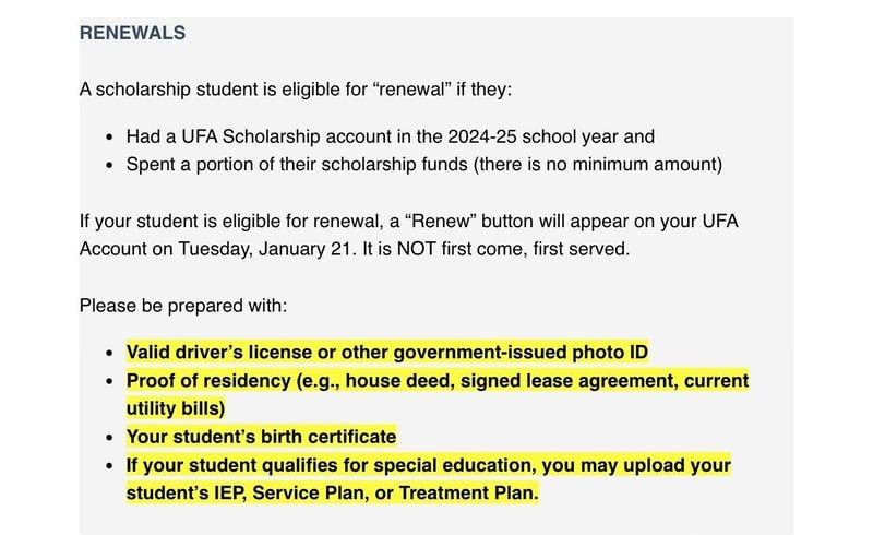 Renewals