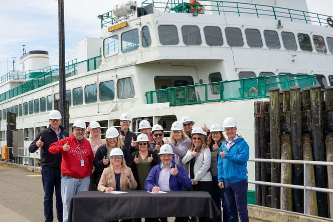 We signed a partnership agreement with Puget Sound Energy in May to electrify eight of our terminals. 