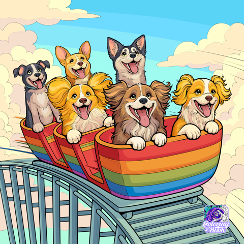 Dogs-Fun-on-Rollercoaster