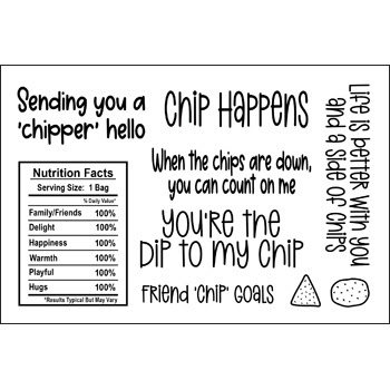 Image of Chips Galore Sayings Clear Stamps Set of 9