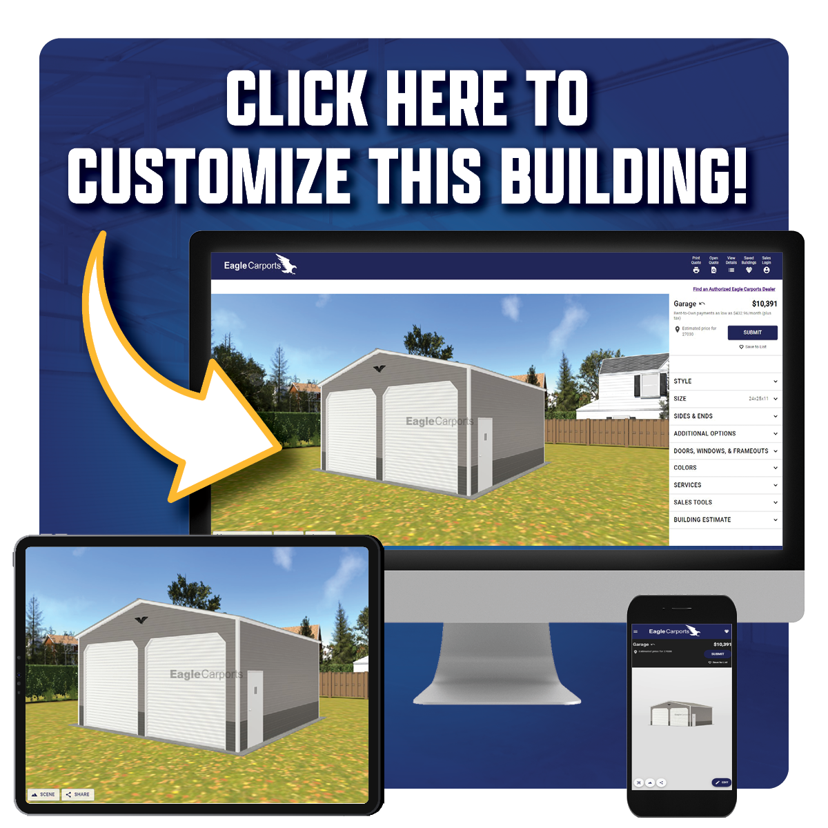 Customize this building in our 3D Builder