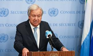 El Secretario General de la ONU, António Guterres, habla ante la prensa en Nueva York. (Foto de archivo)