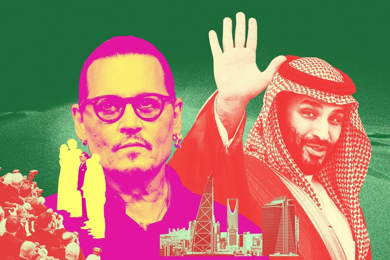 Johnny Depp and Saudi Crown Prince Mohammed bin Salman