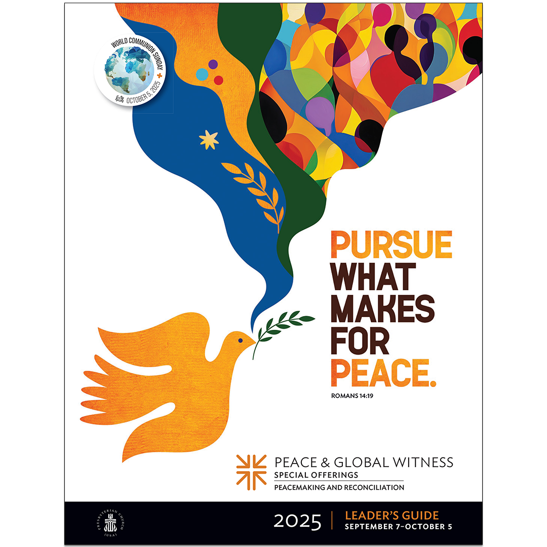 The cover of the 2025 Peace & Global Witness Leader's Guide. 