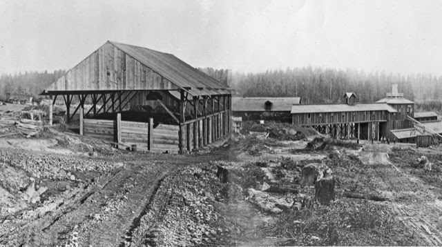 Charcoal shed on the north side of Green Street, 1867