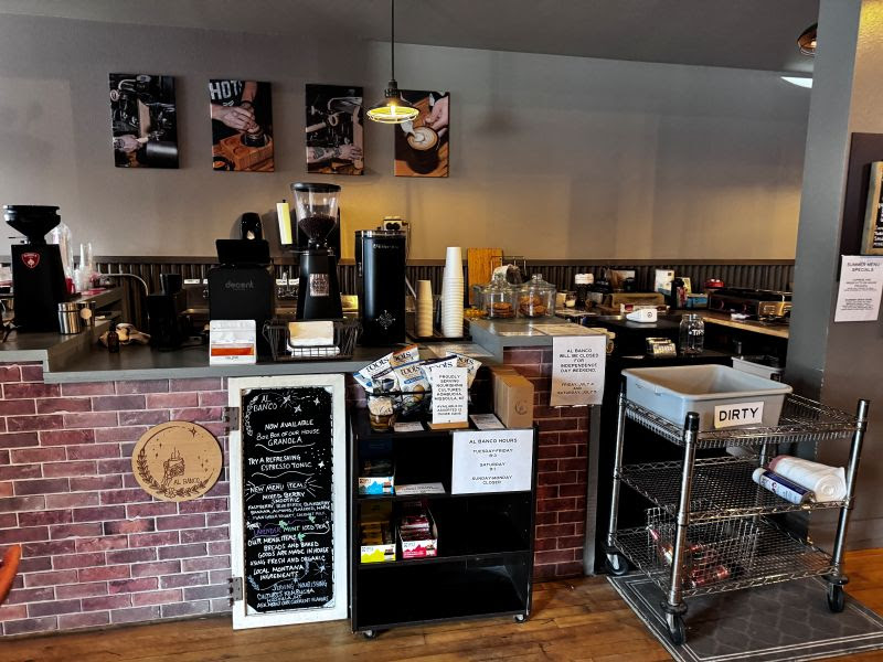 The coffee station at Al Banco Coffee