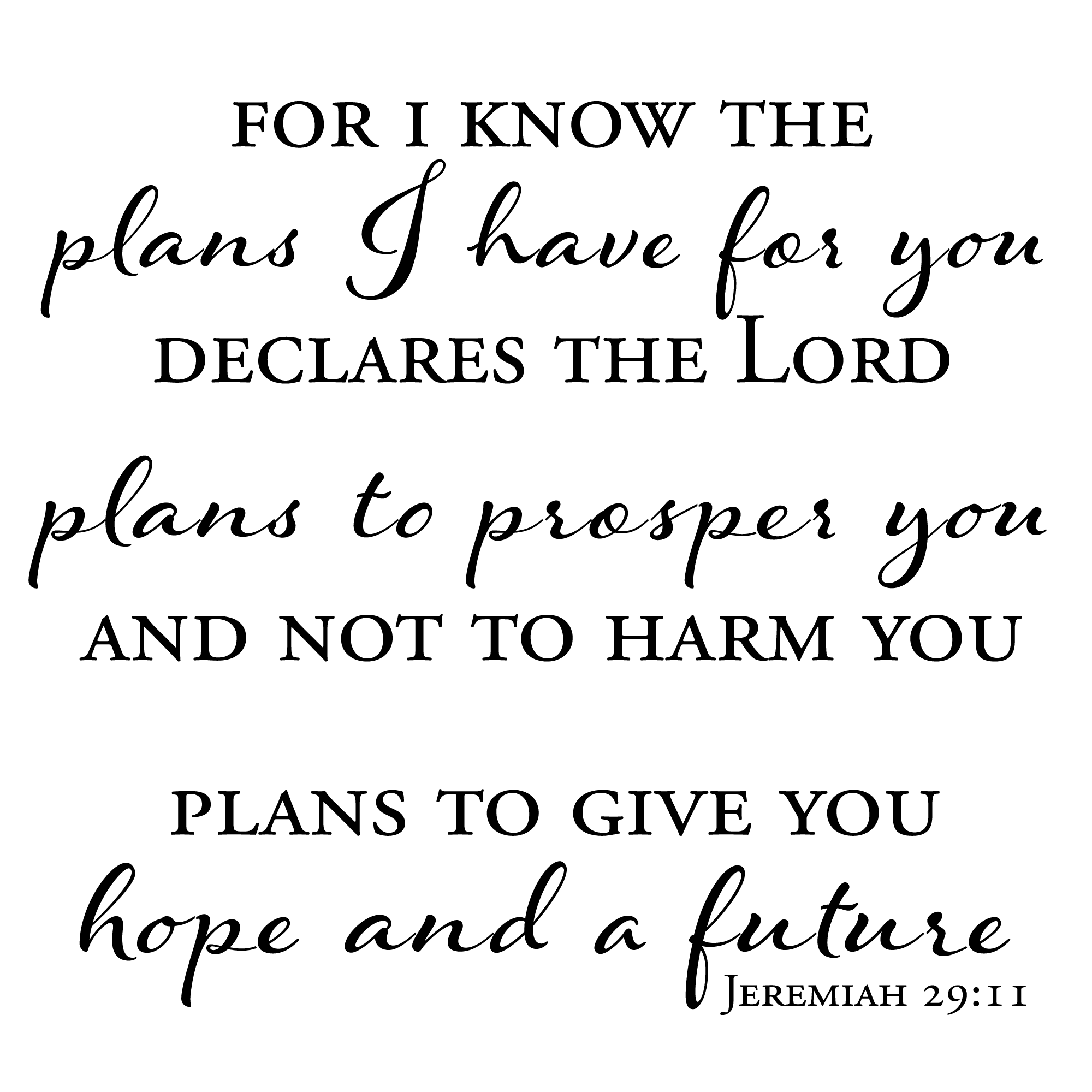 Jeremiah Wall Decals Bible Verse Decal Removable Scripture Wall Decals - Christian Wall Murals