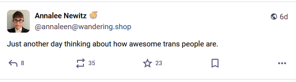 Pros transgender tweet.