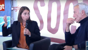 Sophie Binet face à Patrick Martin du Medef à la fête de l'huma