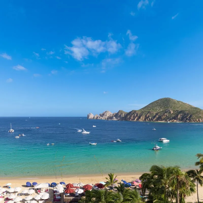 Panoramic View Of A Beach In Los Cabos, Baja California Sur, Mexico