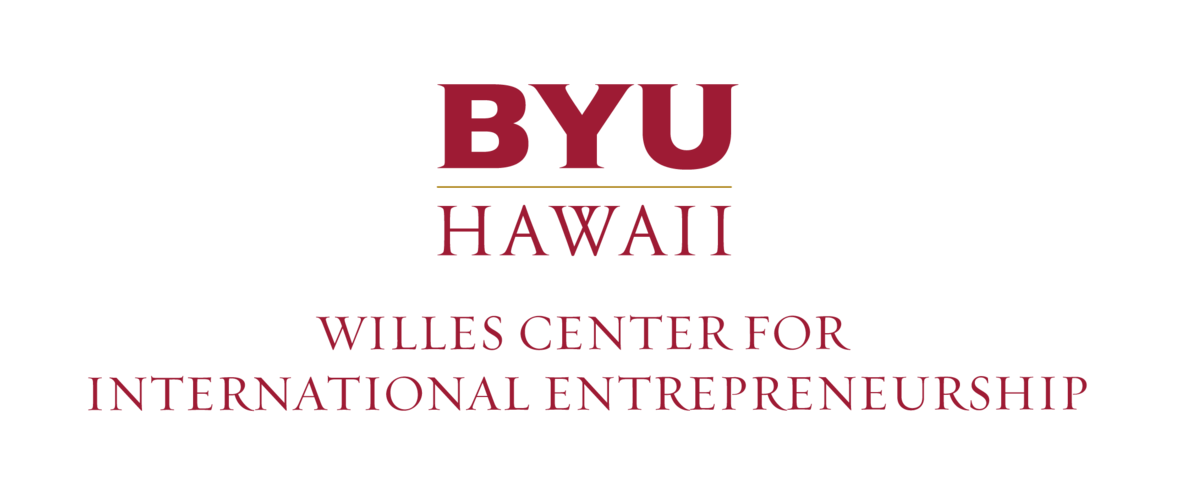 BYUH Willes Center for International Entrepreneurship Monogram RGB Vertical
