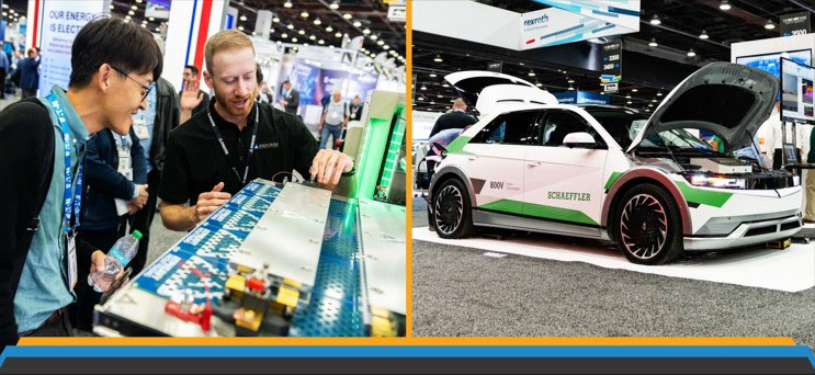 Attendees engaging with exhibitors and exploring innovations on the show floor at The Battery Show
