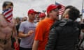 Pro-Trump and anti-Trump protestors clash in March 2017.