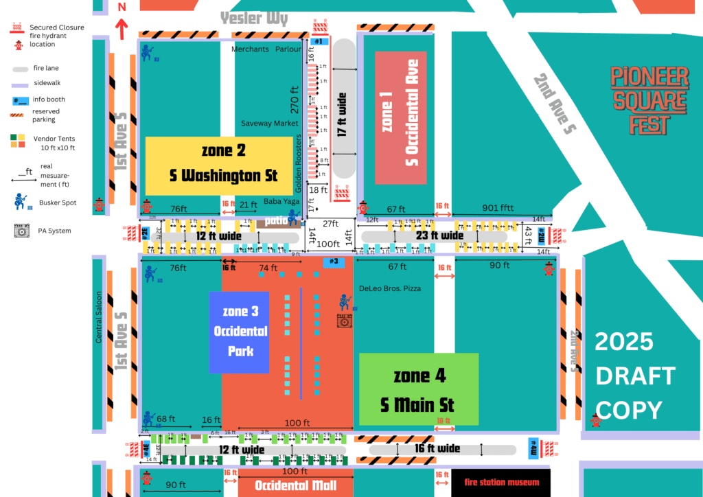 Pioneer Square Fest 2025 Site Map