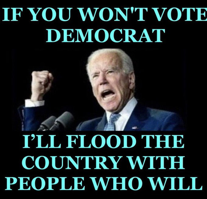 Medme where Biden threatens the country with voter fraud.