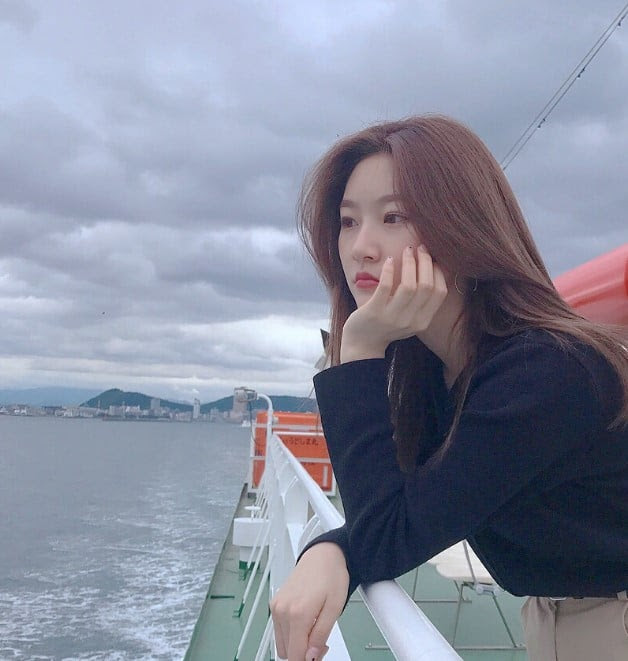 Kim Sae-ron during a trip