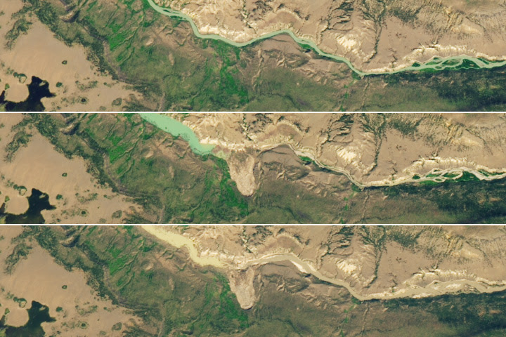 Chilcotin River's Landslide Lake Begins Draining