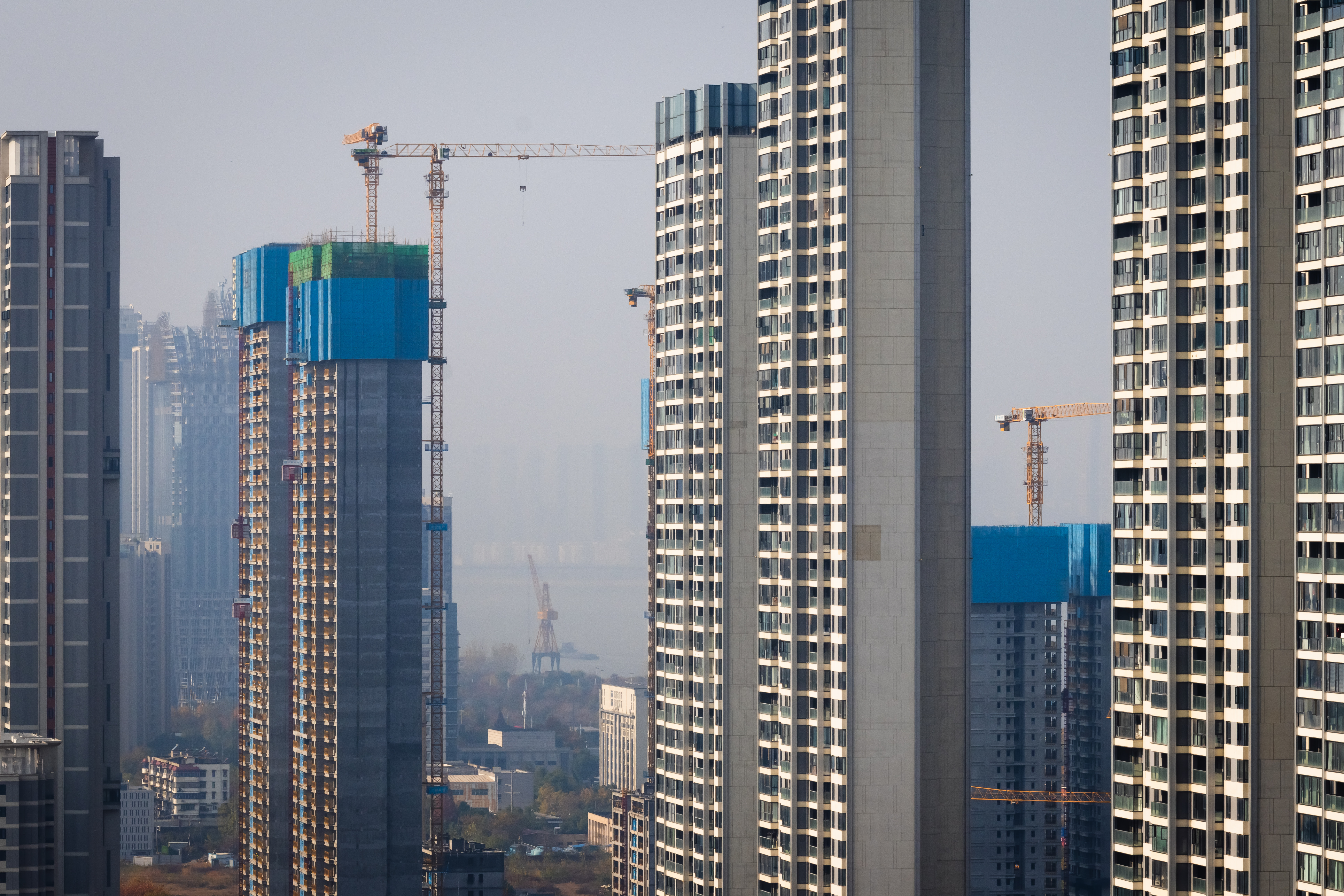 Edificios de viviendas en Wuhan, China