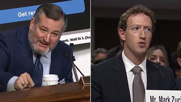 Watch: Ted Cruz Grills Zuckerberg Over Spread of Child Sexual Abuse Material on Instagram