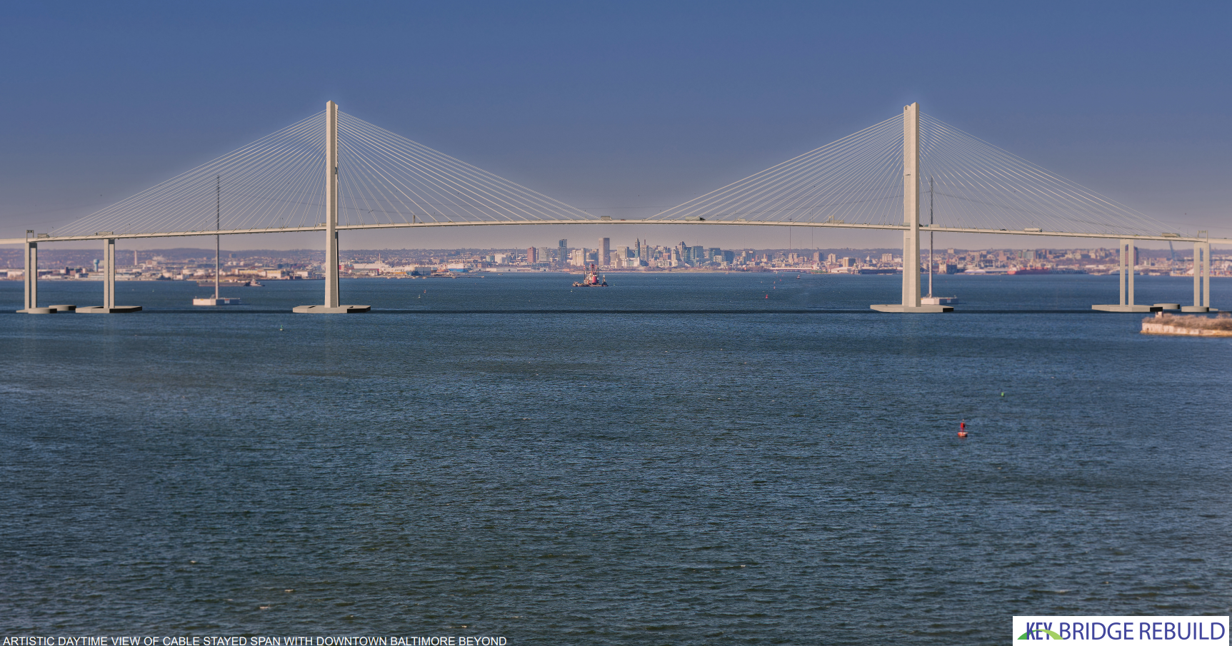 Rendering of the new design for the Francis Scott Key Bridge.