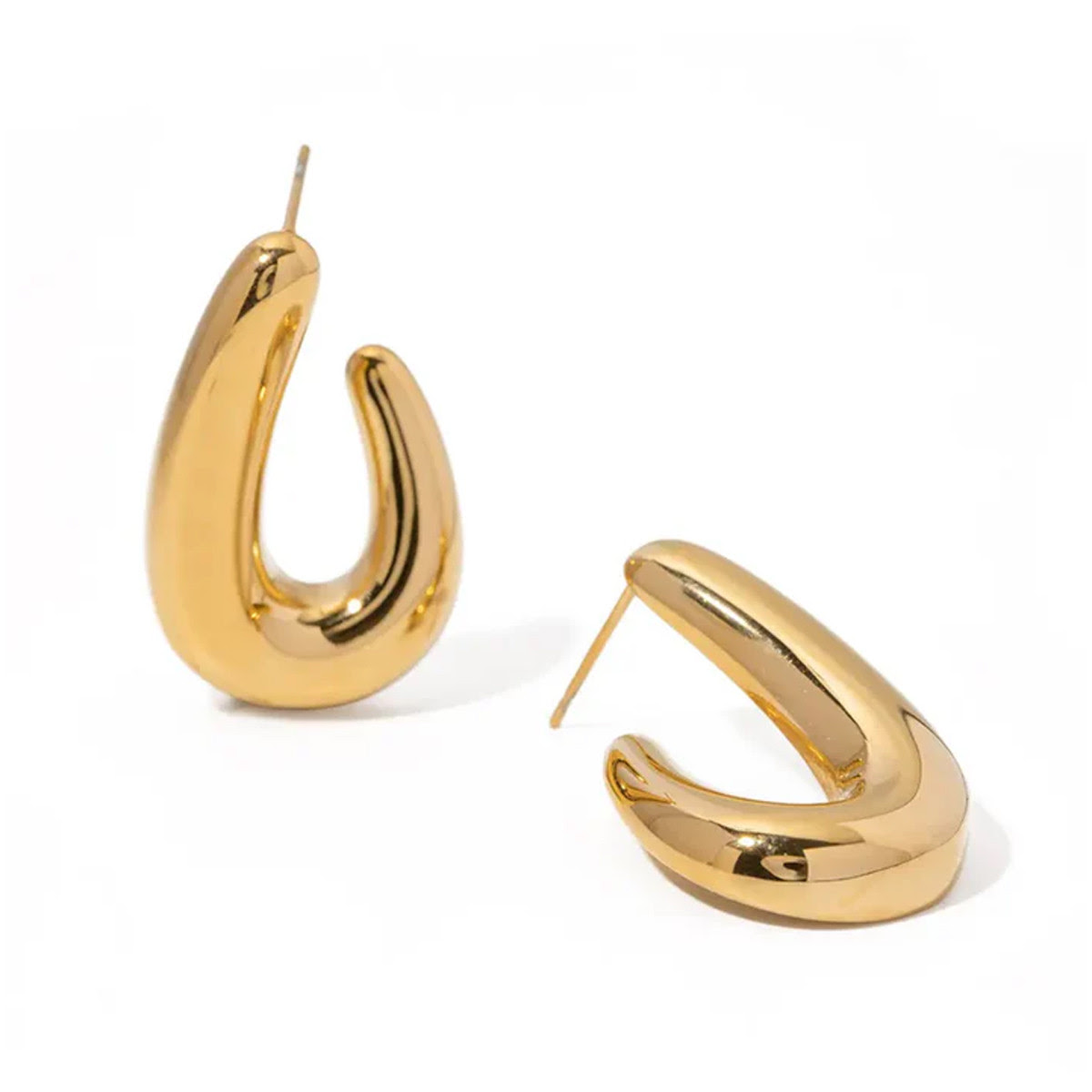 Image of Gold Irregular Hoops