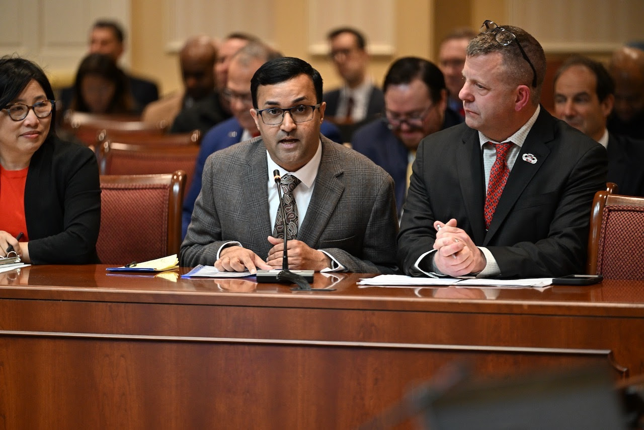 Sumeet Dave speaking at hearing