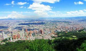 Panorámica de la ciudad de Bogotá, capital de Colombia. 