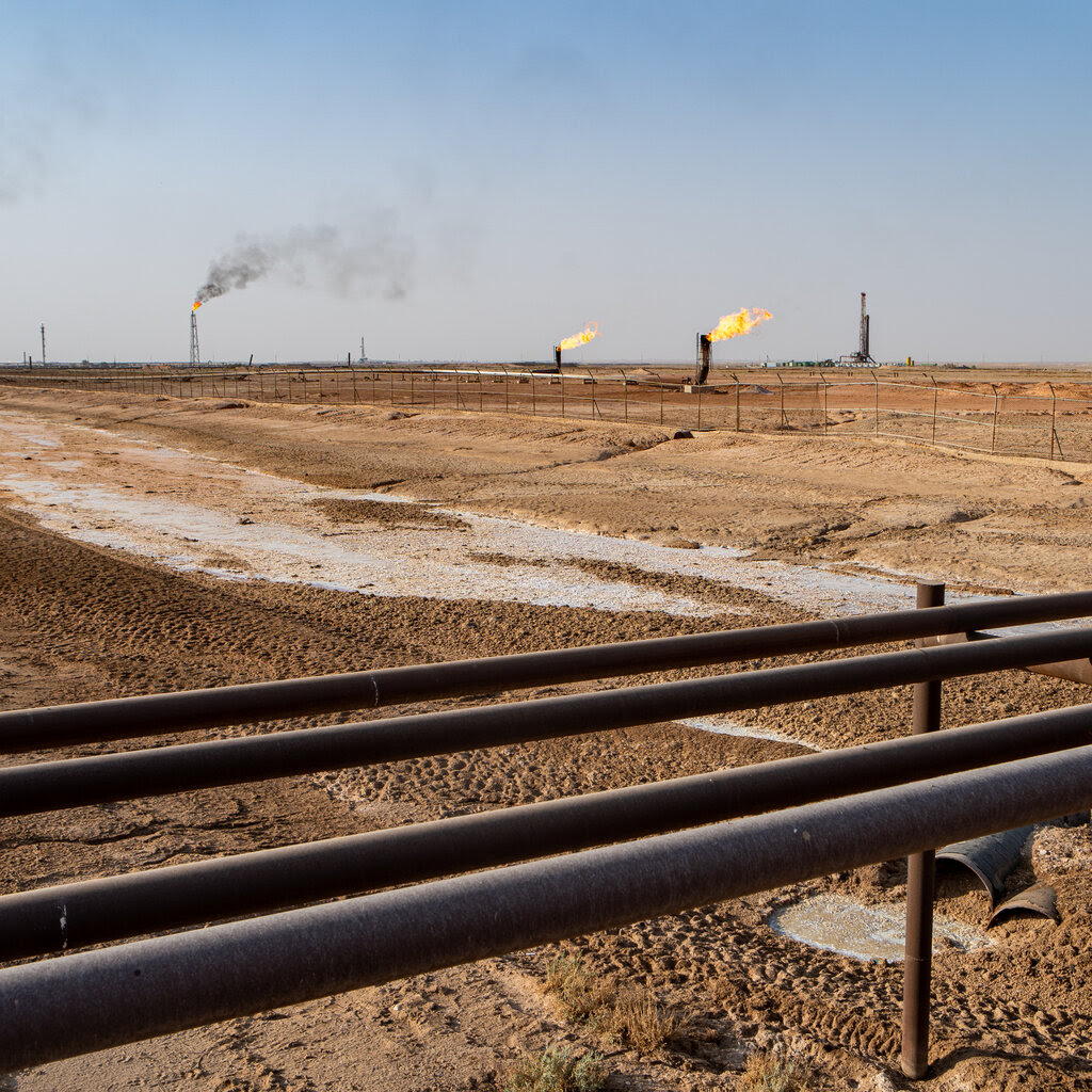 Oil pipelines in Khuzestan, Iran. 