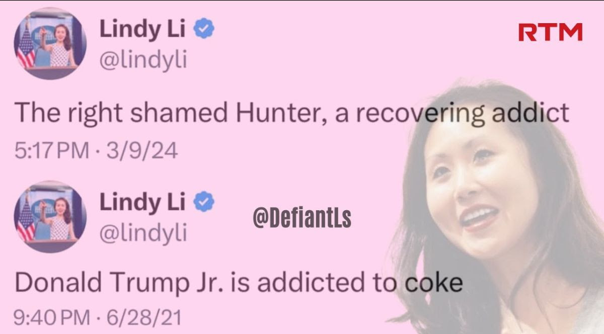 Hypocrite Lindy Li shames Rpublicans compliments Democrats for same thing.