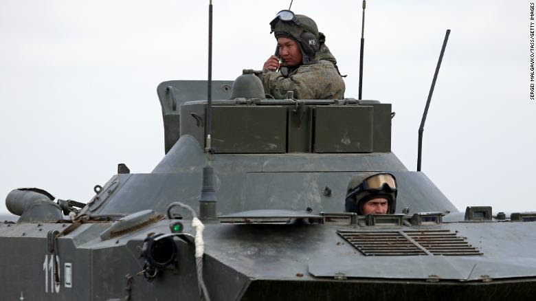 An Andromeda-D automated control system takes part in an exercise held by units of the Novorossiysk guards mountain air assault division of the Russian Airborne Troops at Opuk range in Crimea.