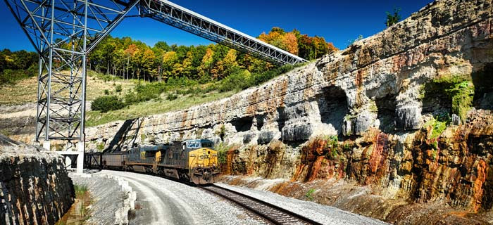 Coal facility and train in West Virginia