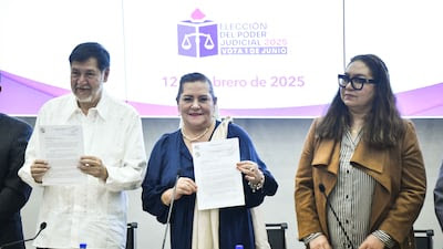 Van a la elección judicial, 74% de juzgadores actuales; Fernández Noroña entrega listas