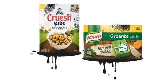 Afbeelding van Quaker Cruesli kids and Knorr groente bouillon die in 2021 waren verontreinigd met minerale olie