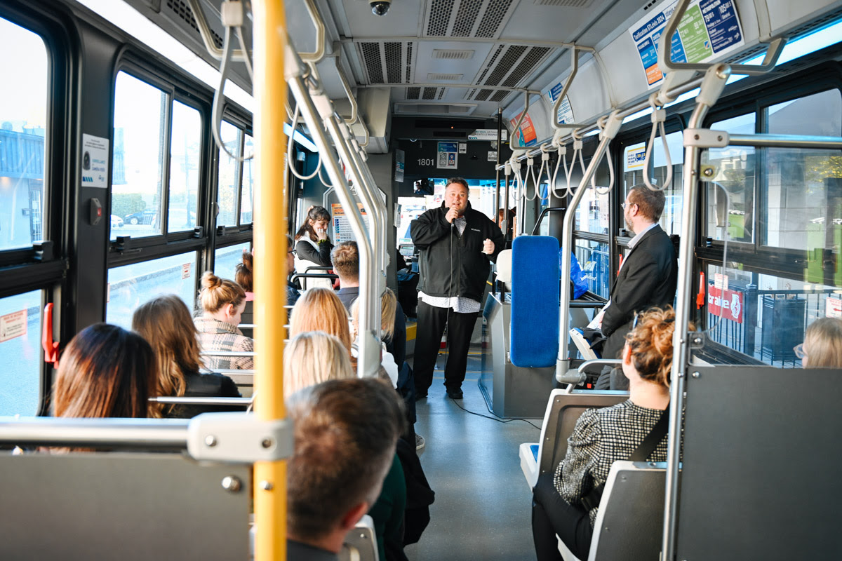 Tournée d'autobus du maire de Lévis