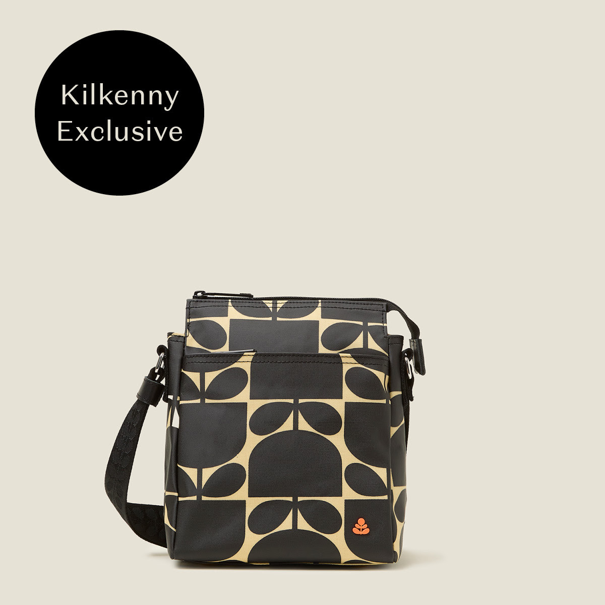 Image of Exclusive Orla Kiely Ranger Crossbody Block Flower Monochrome