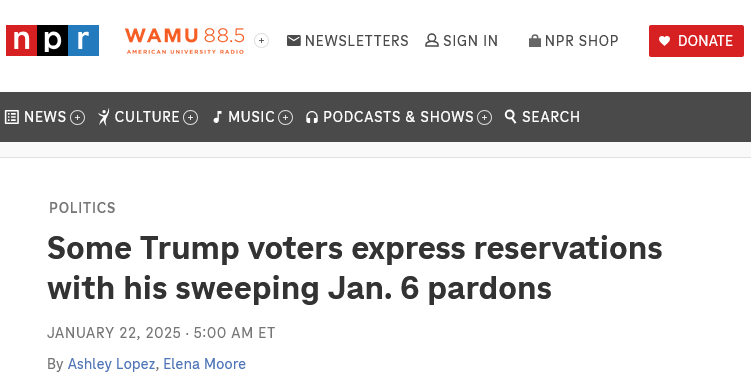 NPR Headline promoting dissent.