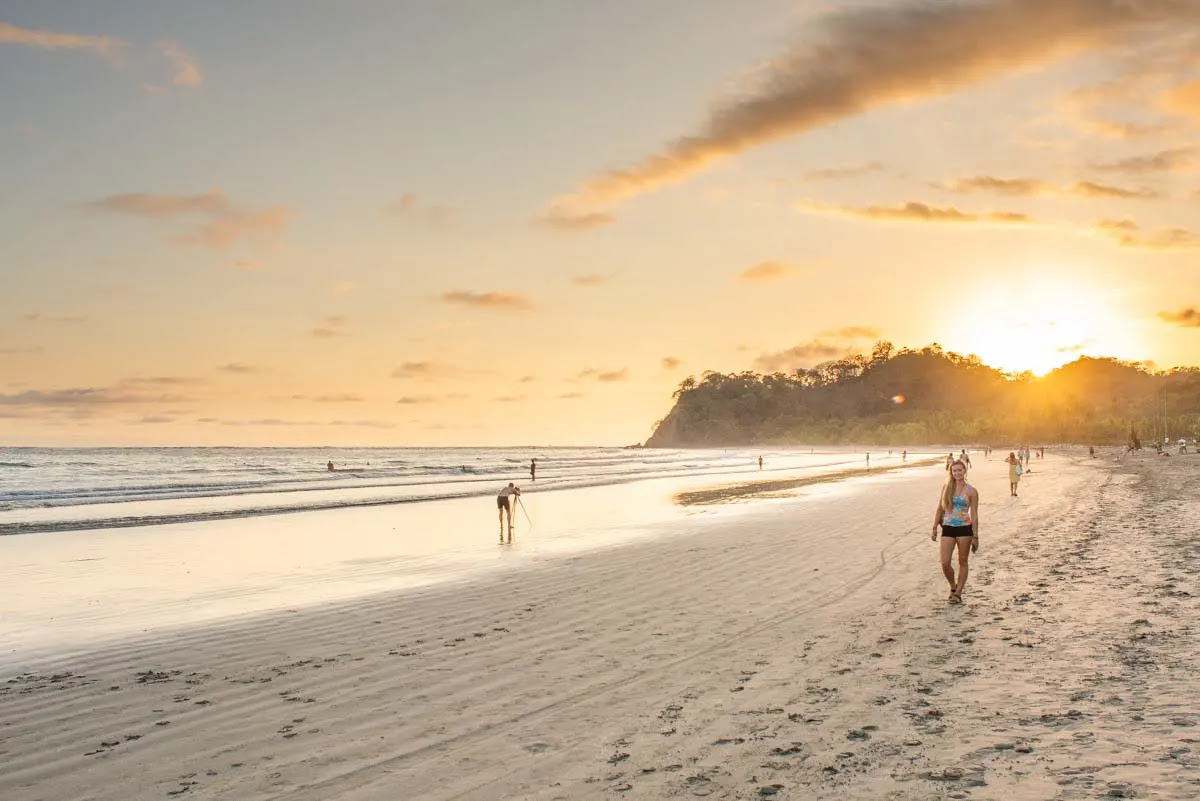 Walking Samara beach at Sunset