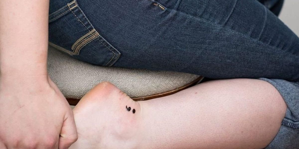 Semicolon tattoo: Here's what it means and why it matters. Img