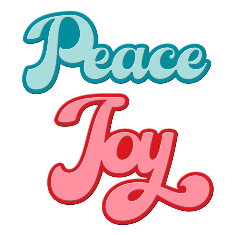 Image of Peace & Joy Holiday Words Die Set