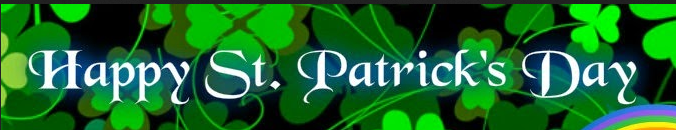 Decorative St. Patrick's Day banner.