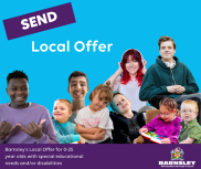 image of various young people with Special Educational Needs and Disabilities and wording SEND Local Offer