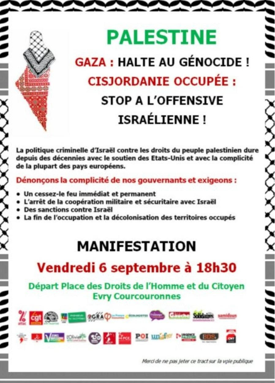 Vendredi 6 septembre, 18h30, Evry 