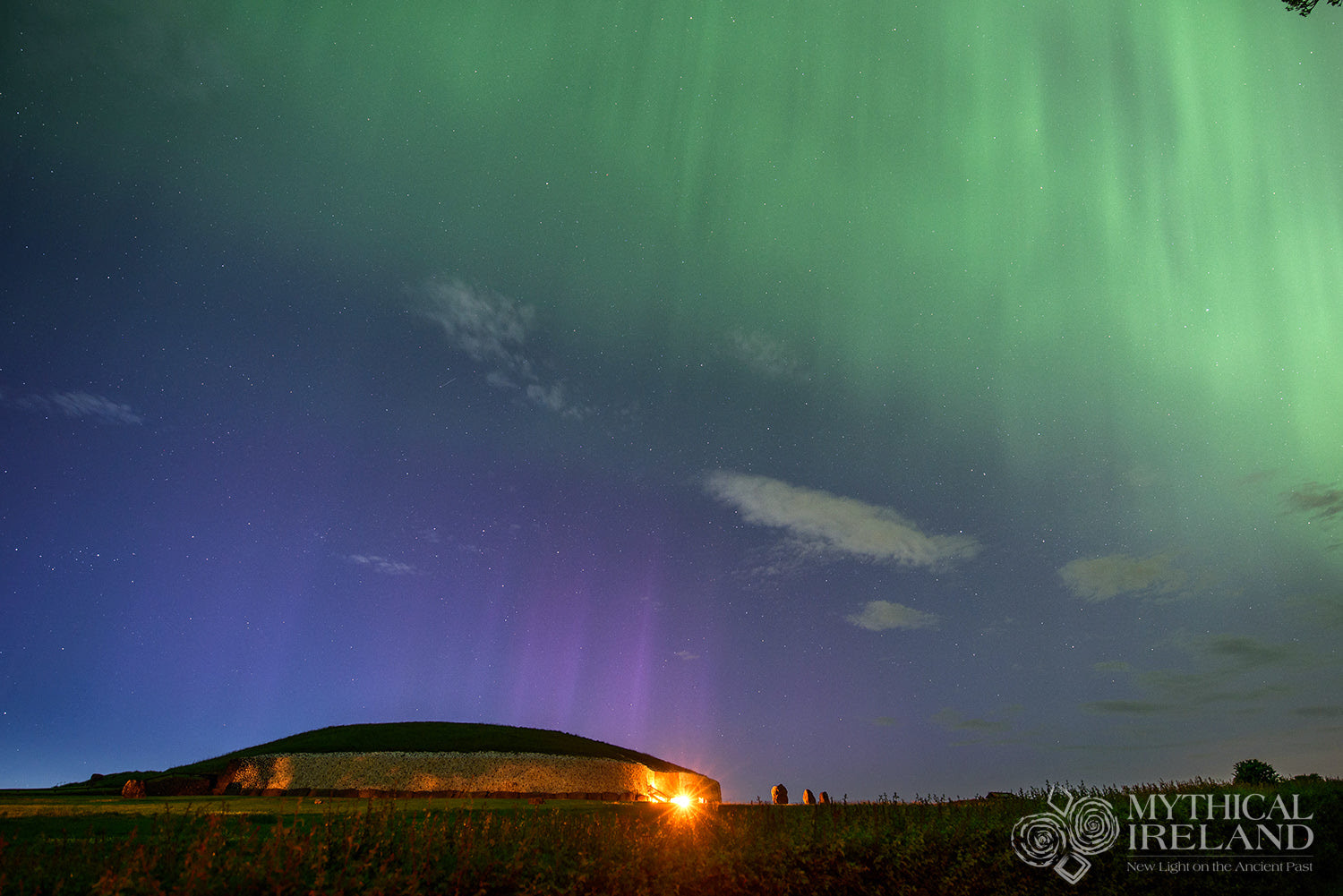 Stunning aurora over Newgrange