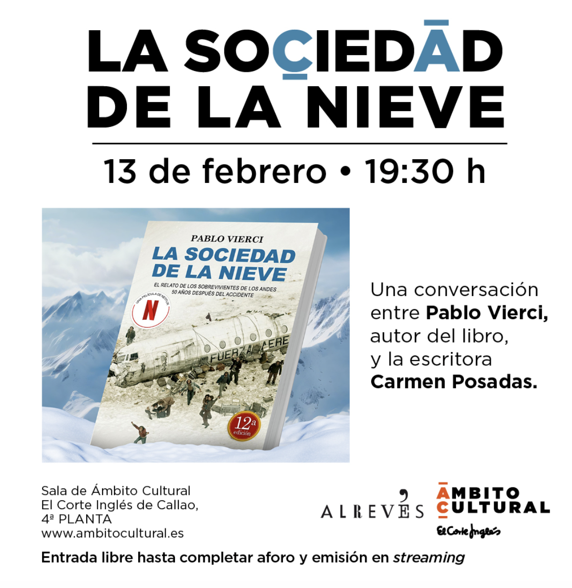 Pablo Vierci presentará el libro “La Sociedad de la Nieve” en Madrid –  Lunas Pasajeras